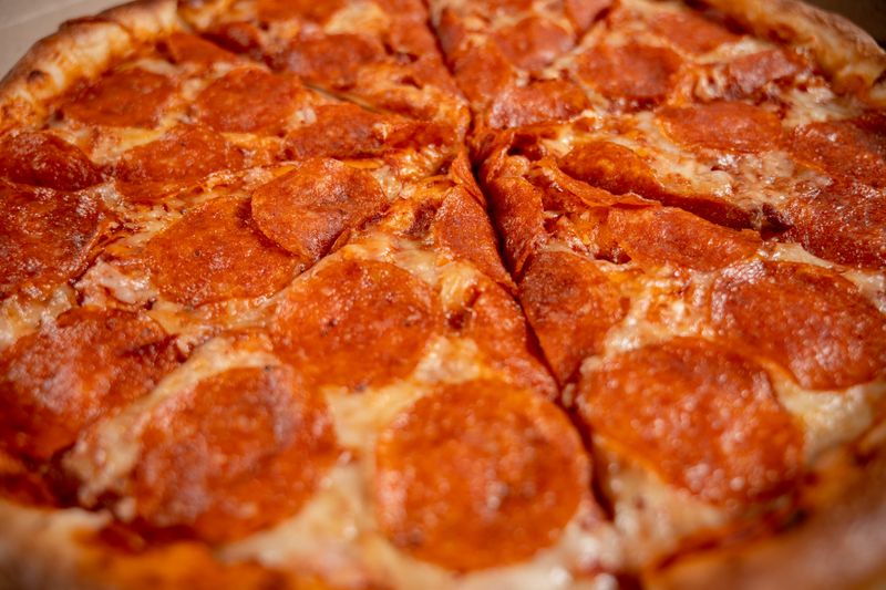 Smoky BBQ chicken pizza from Jet's pizza menu